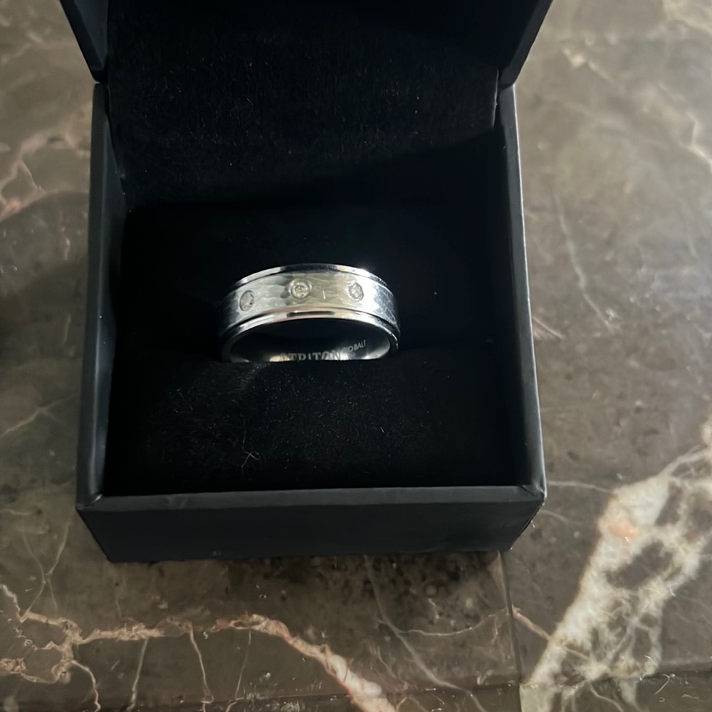 Men’s triton cobalt wedding ring